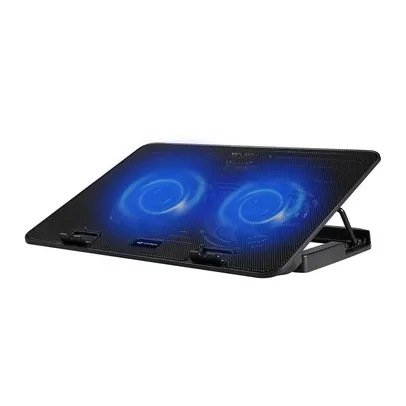 Base Notebook C3Tech NBC-50V2BK USB 2.0 Led’s Azul 15,6” 2 Fan 120mm Preto