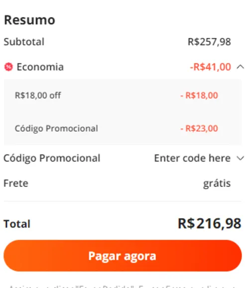 Imagem na descrição da promoção