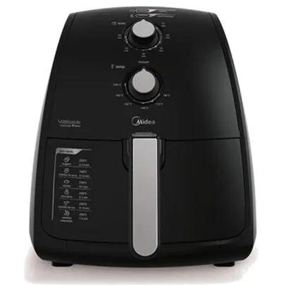 Fritadeira Sem Oleo Air Fryer Midea 4 Litros 200°C 1500W FRP41 Preta 