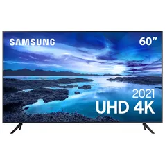 Smart TV 60" UHD 4K Samsung 60AU7700, Processador Crystal 4K