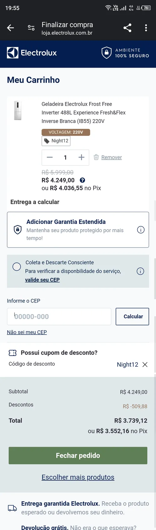 Imagem na descrição da promoção