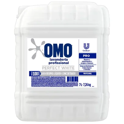 Sabão Líquido Omo Lavanderia Profissional Perfect White - 7L