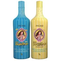 Kit Inoar Efeito Photoshop: Shampoo 1L + Condicionador 1L - Com Óleo de Coco e Queratina Vegetal - R$ 35