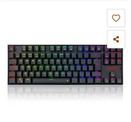 Teclado Gamer Redragon Kumara Pro RGB Mecânico SWITCH MAGNÉTICO Blue Preto ABNT2 - K552RGB-PRO