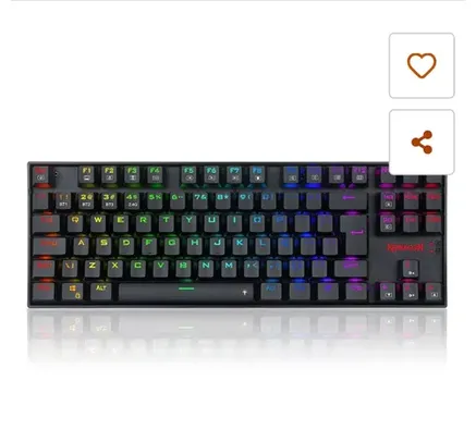 Teclado Gamer Redragon Kumara Pro RGB Mecânico SWITCH MAGNÉTICO Blue Preto ABNT2 - K552RGB-PRO