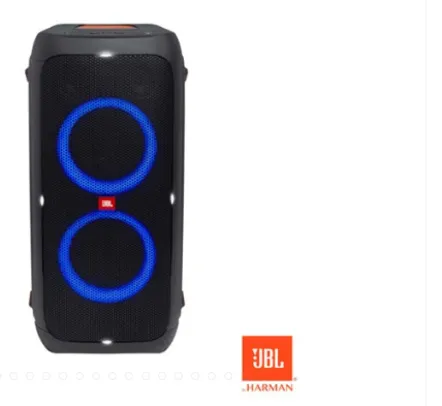 Caixa Bluetooth JBL Party Box 310 com Potência de 240 W e Rodas de Transporte