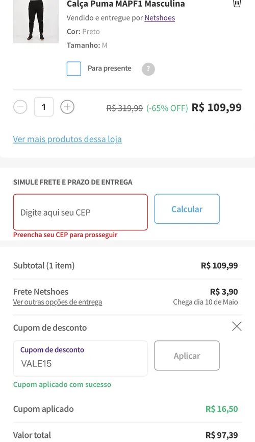 Imagem na descrição da promoção