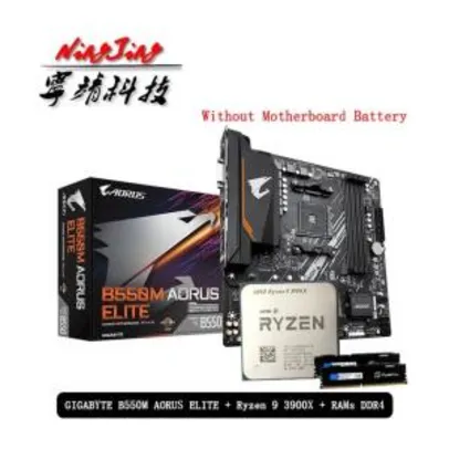 AMD ryzen 9 3900x + B550M Aorus Elite + memoria RAM 2x16 | R$3995