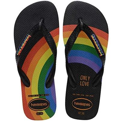 Chinelo Top Pride, Havaianas, Adulto Unissex, Preto, 39/40, 41/42 e 43