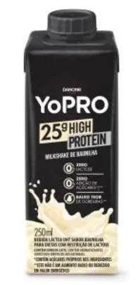 (Prime) Bebida Láctea 25g de proteína milkshake de baunilha YoPRO 250ml | R$5,84 com recorrência
