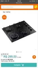 Cooktop 4 Bocas Consul CD060, Preto, Acendimento Superautomático