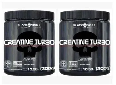 Foto do produto Kit 2x Creatine Turbo 300g Black Skull