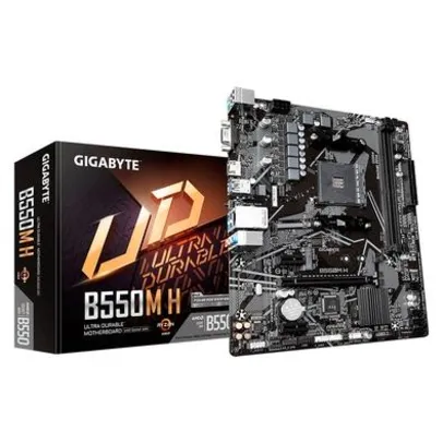 Placa-Mãe Gigabyte B550M H, AMD AM4, Micro ATX, DDR4 | R$700