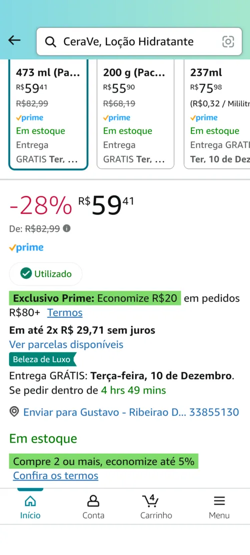 Imagem na descrição da promoção