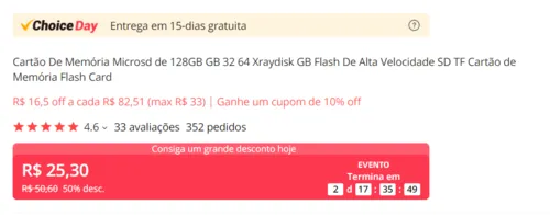 Imagem na descrição da promoção