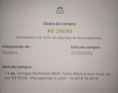 Imagem na descrição da promoção