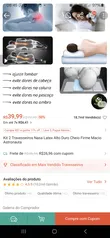 Travesseiro Nasa grande - cupom de 10 para compras de 80