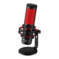 Microfone HyperX QuadCast, LED, USB, Preto e Vermelho, 4P5P6AA