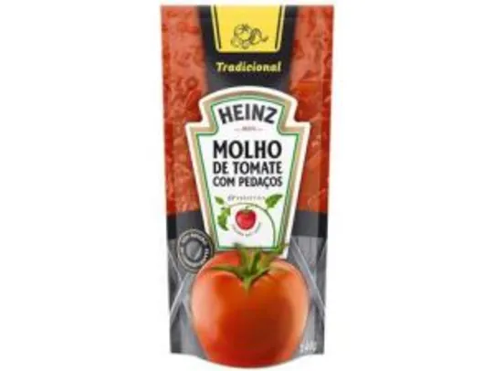 [R$ 2,00 de volta] Molho de Tomate Tradicional Heinz 340g |R$ 2,29
