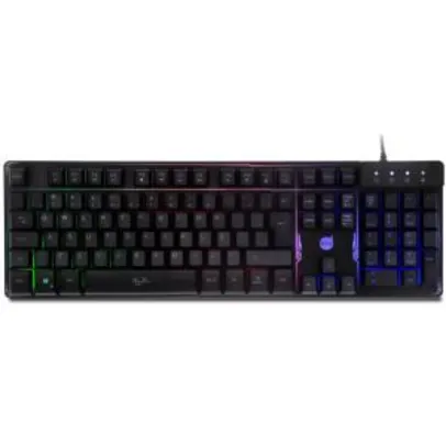 Teclado Gamer DAZZ Rapid Fire Revolution, Rainbow, ABNT2, 625203 R$ 69