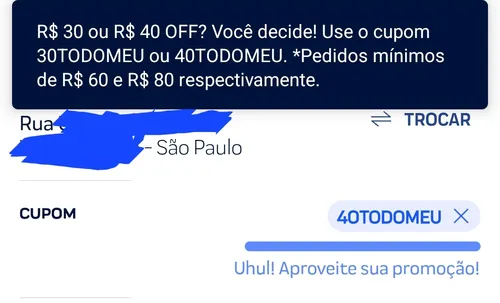 Imagem na descrição da promoção