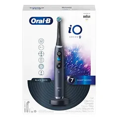 (PRIME) Escova de dentes elétrica Oral-B iO9 com cabo recarregável 1 Kit, Preto