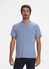 Camiseta HERING Masculina Slim Em Flamê - Azul