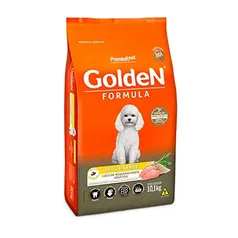 Ração Fórmula Golden para Cães Adultos de Porte Pequeno Sabor Peru e Arroz, 10,1kg Premier Pet Para Todas Pequeno Adulto,