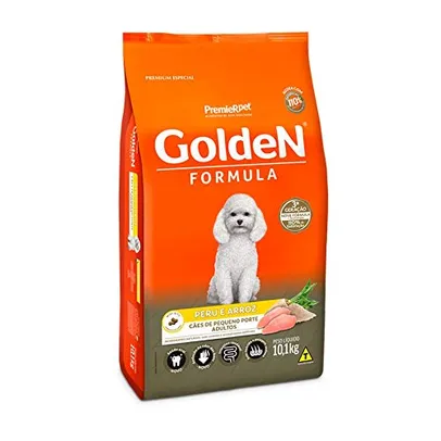 Ração Fórmula Golden para Cães Adultos de Porte Pequeno Sabor Peru e Arroz, 10,1kg Premier Pet Para Todas Pequeno Adulto,