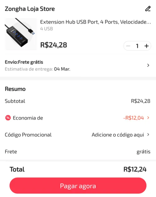 Imagem na descrição da promoção