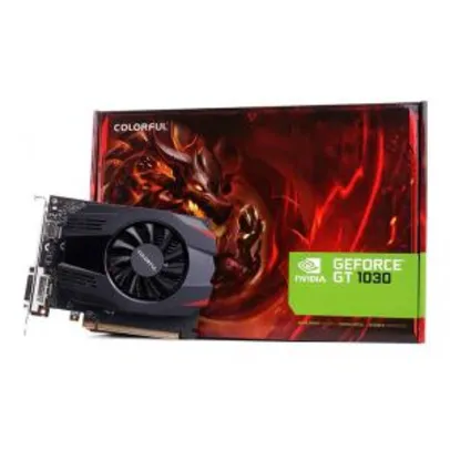 Placa de Vídeo Colorful GeForce GT 1030 2G V3-V, 2GB GDDR5, 64Bit | R$ 429