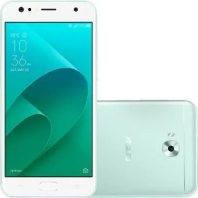 Smartphone Asus Zenfone 4 Selfie Dual Chip Android 7 Tela 5.5" Snapdragon 64GB 4G Wi-Fi Câmera Traseira 16MP Dual Frontal 20 + 8MP - Verde - R$ 1170