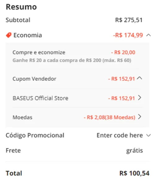 Imagem na descrição da promoção