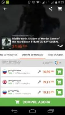 [G2A] Middle-earth: Shadow of Mordor Game of the Year Edition STEAM CD-KEY GLOBAL por R$ 25