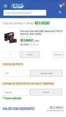 Placa de Vídeo MSI AMD Radeon RX 5700 XT Mech OC, 8GB, GDDR6 | R$2.850