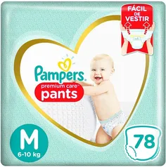 Fralda Pampers Premium Care Pants M  78 unds