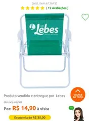 Cadeira de praia Mor Lebes