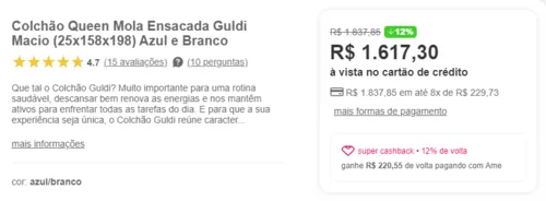 Imagem na descrição da promoção