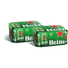 [Contas Novas] Cerveja Heineken Lata 350 ML - 2 Packs com 12 Unidades