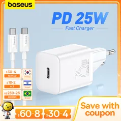 Carregador Baseus 25W (USB C)