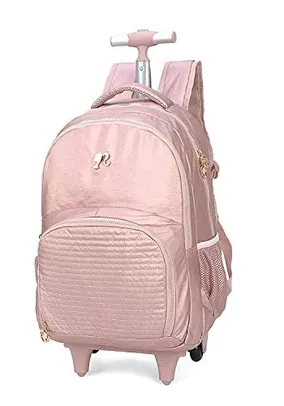 Mochila Juvenil Barbie Rodinhas Notebook Original Rosa Tamanho G