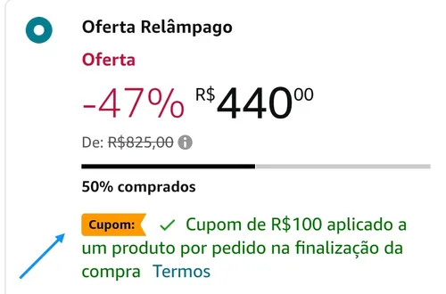 Imagem na descrição da promoção