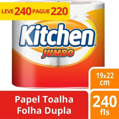 Papel Toalha Kitchen Jumbo 2 Unidades | R$6