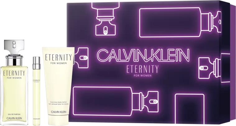 Conjunto Eternity for Women Calvin Klein Feminino - Eau de Parfum 100ml + Eau de Parfum 10ml + Loção Corporal 100ml | R$339