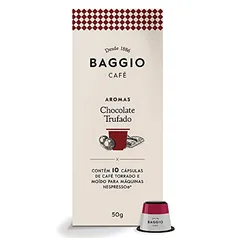 [Prime / REC] Cápsulas de Café Baggio Café Aroma Chocolate Trufado, compatível com Nespresso, contém 10 cápsulas