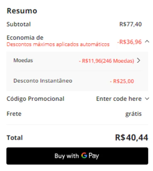 Imagem na descrição da promoção