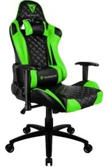 Cadeira Gamer Profissional TGC12 Preta/Verde THUNDERX3