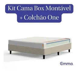 [NIVEL 3+ ] Kit Colchão Emma One + Cama Box Emma Basics King