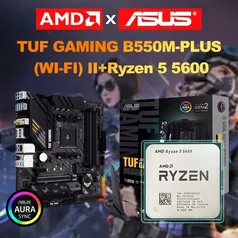 Placa Mãe TUF  B550M Plus Wi-Fi II + Processador AMD Ryzen 5 5600