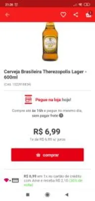 Cerveja Brasileira Therezopolis Lager - 600ml [Retire na loja em SP ou RJ] R$7